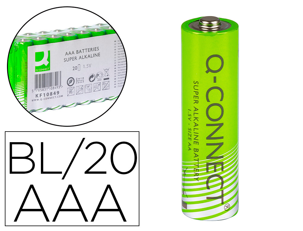 Collectivité Service PILE Q CONNECT ALCALINE AAA LR03 CAPACITÉ 1 5V