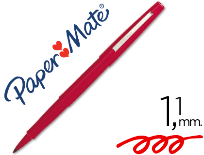 STYLO-FEUTRE PAPER MATE FLAIR ORIGINAL POINTE MOYENNE 1MM LONGUE DURE DE VIE COLORIS ROUGE