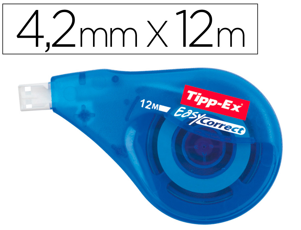 CORRECTEUR TIPP-EX TAPE DVIDOIR RUBAN 4.2MMX12M APPLICATION LATRALE