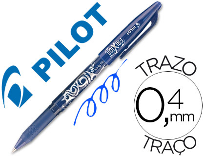 ROLLER PILOT FRIXION BALL CRITURE MOYENNE 0.7MM ENCRE EFFAABLE GRIP PRHENSION RECHARGEABLE GOMME SERTIE COLORIS BLEU