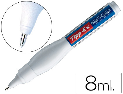 STYLO CORRECTEUR TIPP-EX SHAKE'N SQUEEZE ERGONOMIQUE APPLICATEUR BILLE 8ML DBIT RGUL PAR PRESSION