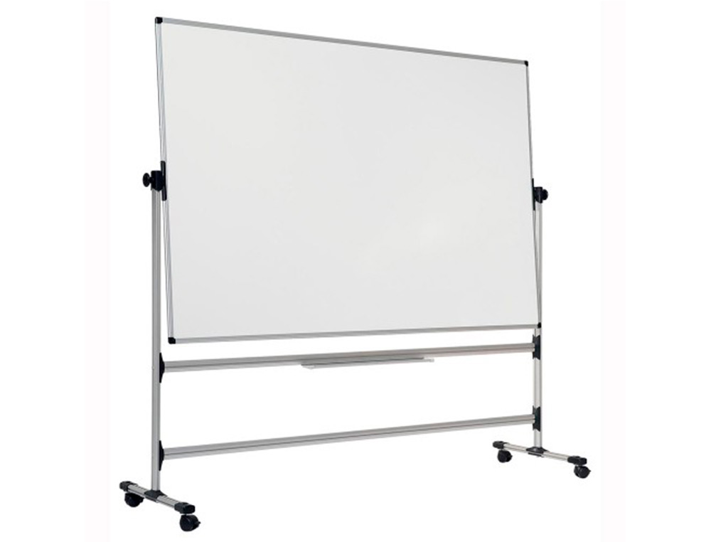 TABLEAU BLANC ROTATIF VANERUM EMAILLE MAGNETIQUE CADRE      ALUMINIUM LISSE ANODISE       FIXATION MURE 90 X120CM