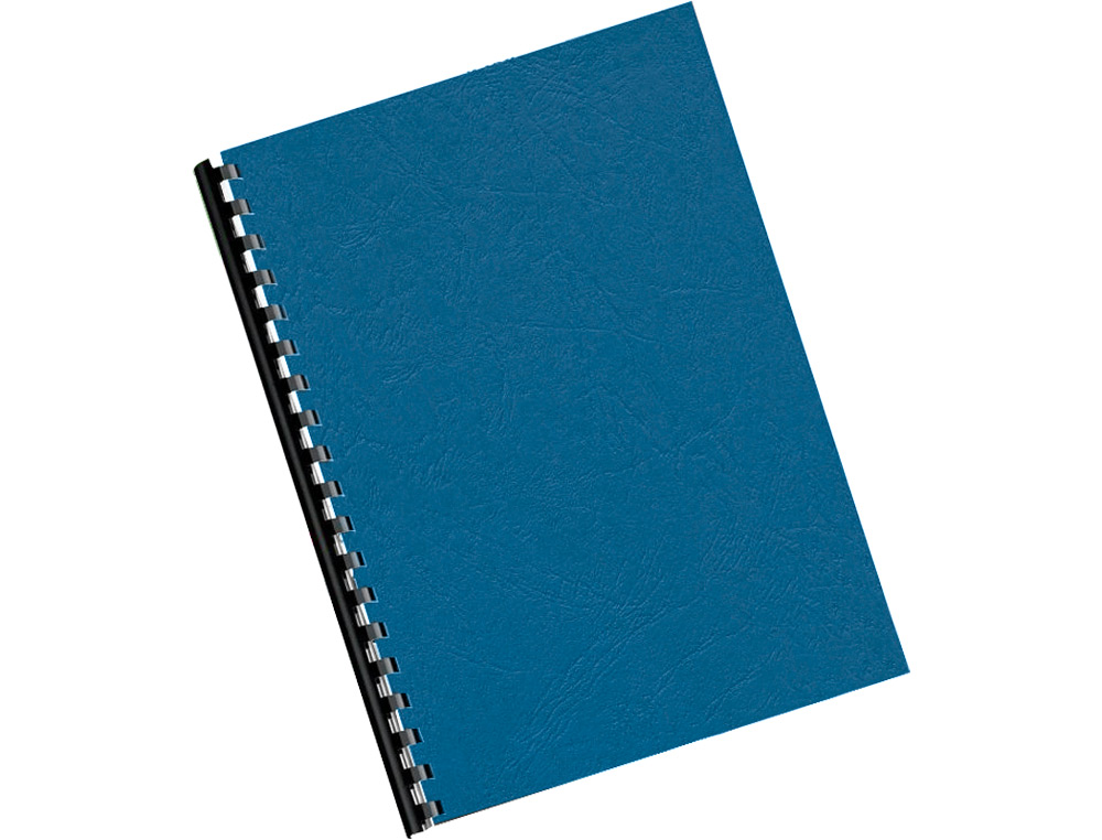 COUVERTURE Q-CONNECT CARTON 250G GRAIN CUIR POUR RELIURE FORMAT A4 COLORIS BLEU PAQUET 100 UNITS