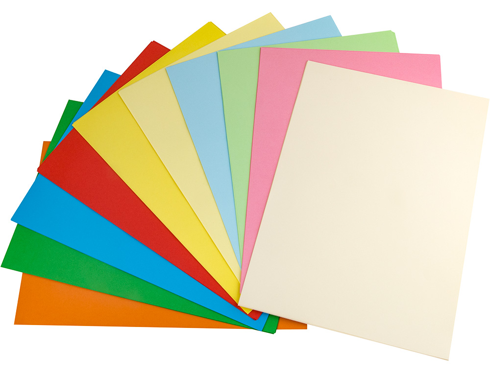 PAPIER COULEUR LIDERPAPEL MULTIFONCTION A4 80G/M2 ASSORTIMENT 25 COULEURS PAQUET 100 FEUILLES