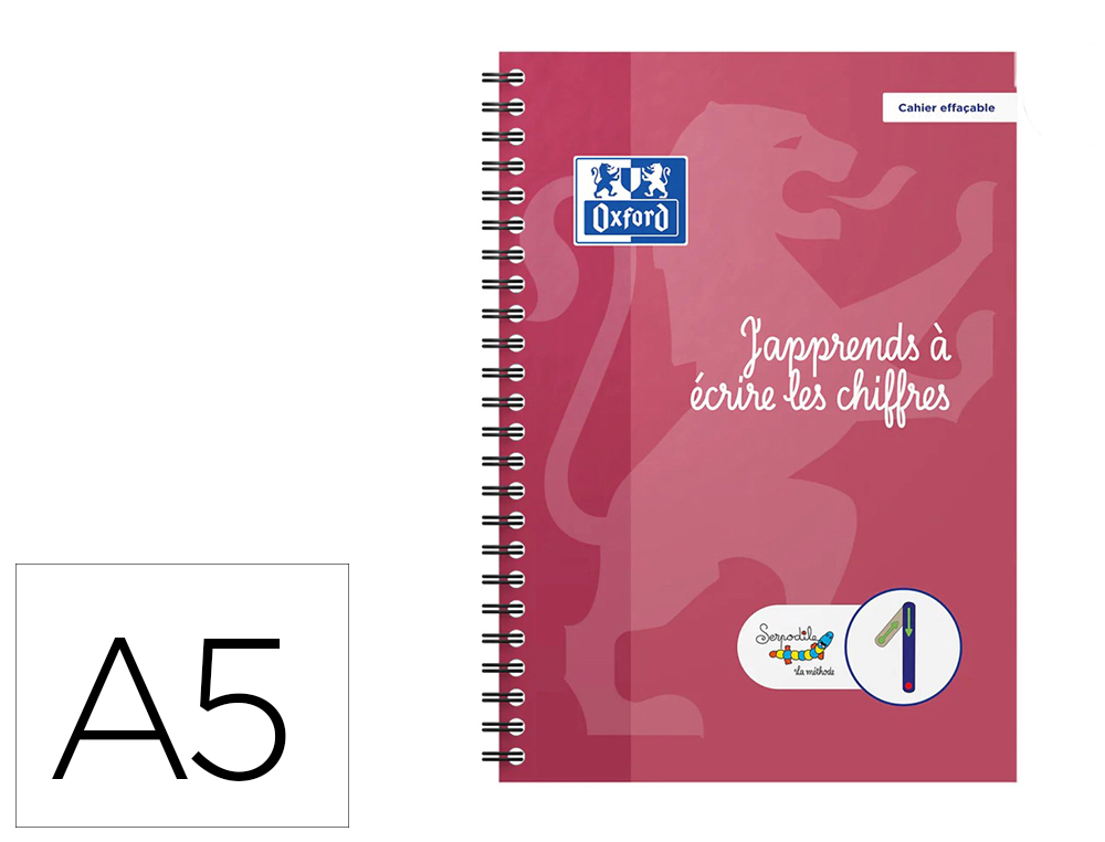 CAHIER APPRENTISSAGE HAMELIN SERPODILE J APPRENDS A ECRIRE LES CHIFFRES A5 50 PAGES AVEC STYLO