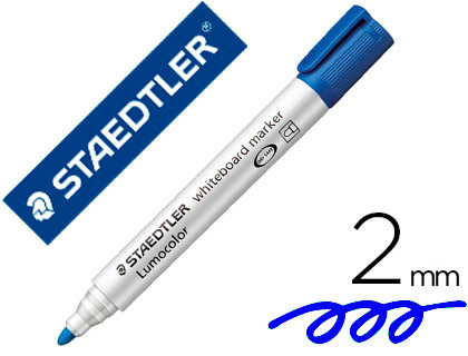 MARQUEUR STAEDTLER TABLEAU BLANC DRY SAFE POINTE OGIVE BLEU