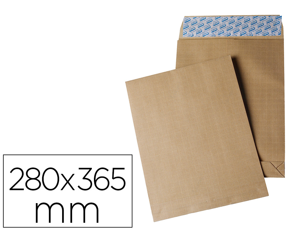 POCHETTE GPV KRAFT ARM BRUN 120G AUTO-ADHSIVE 280X365MM SOUFFLET 30MM BOTE 250 UNITS