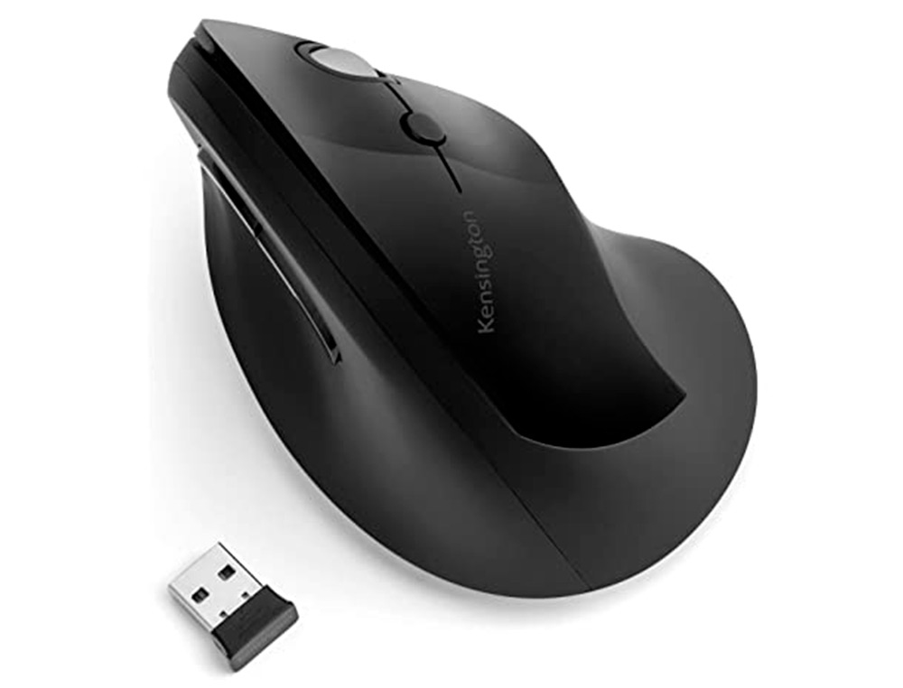 SOURIS KENSINGTON SANS FIL DESIGN VERTICAL ERGONOMIQUE   POR FIT 2,4GH. 4 BOUTONS