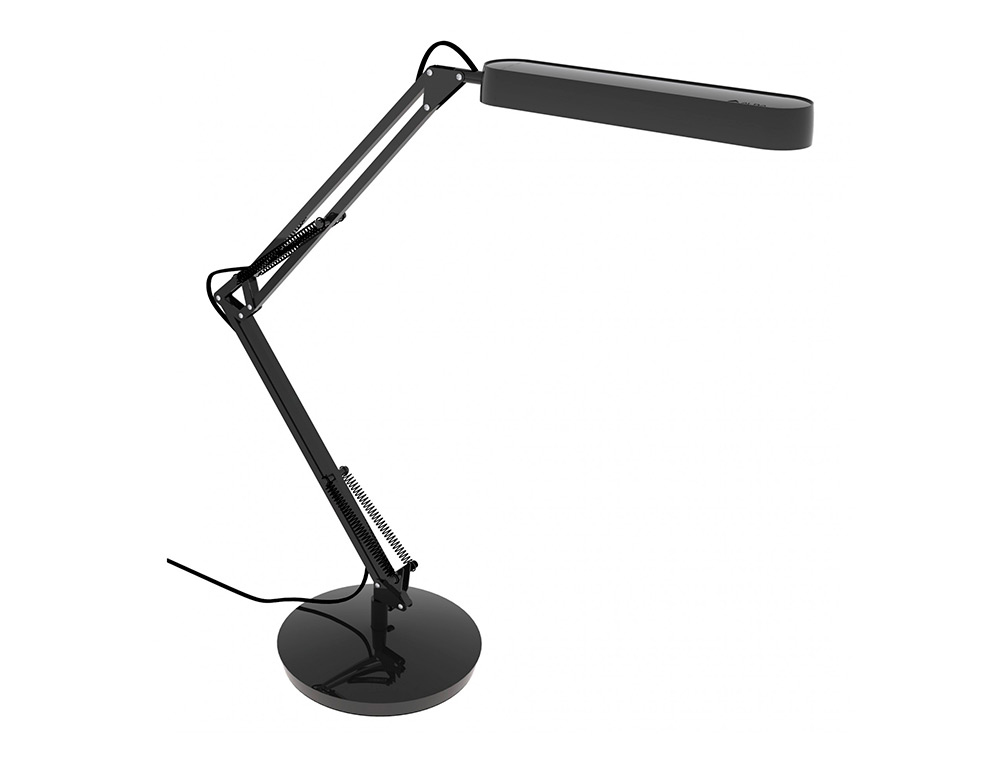 LAMPE DE BUREAU LED ALBA DOUBLE BRAS ARTICULE 180CM    CABLE 600 LUMENS 42+39CM NOIR