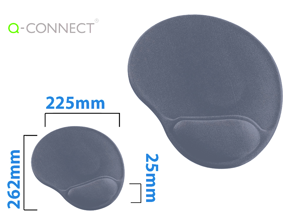 TAPIS SOURIS Q-CONNECT REPOSE-POIGNET AUGMENTE CONFORT FACILEMENT NETTOYABLE